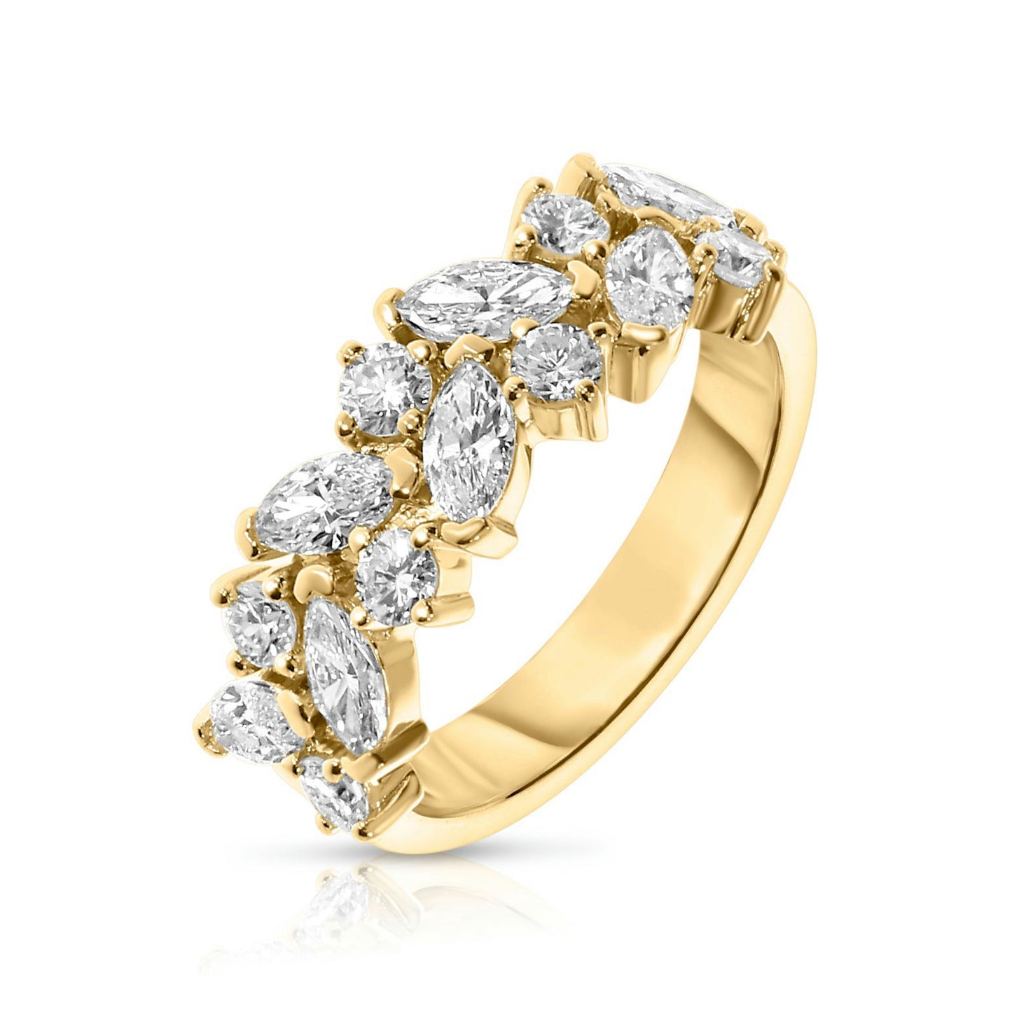 Eternity Ring in Gold with Marquise Diamonds – The Celestial Embrace