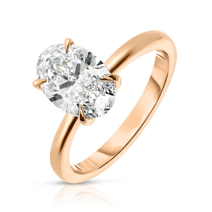 Ring in White Gold with Oval-Cut Diamond – Celestial Whisper | Timeless Solitaires