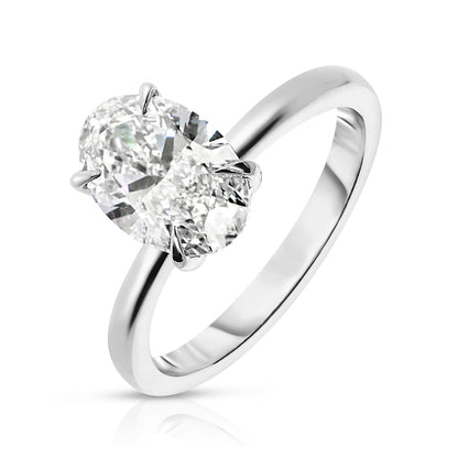 Ring in White Gold with Oval-Cut Diamond – Celestial Whisper | Timeless Solitaires
