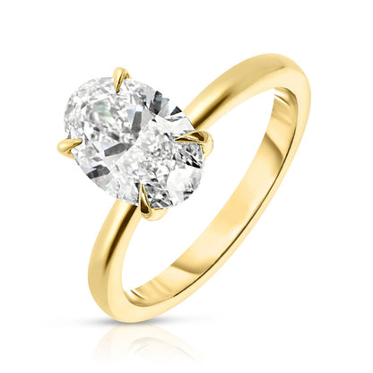 Ring in White Gold with Oval-Cut Diamond – Celestial Whisper | Timeless Solitaires