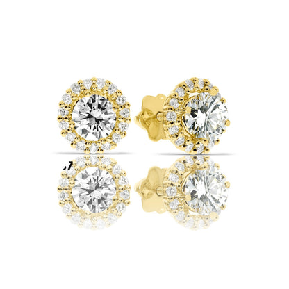 Boucles d'oreilles à tige en diamant de 0,80 carat Élégance