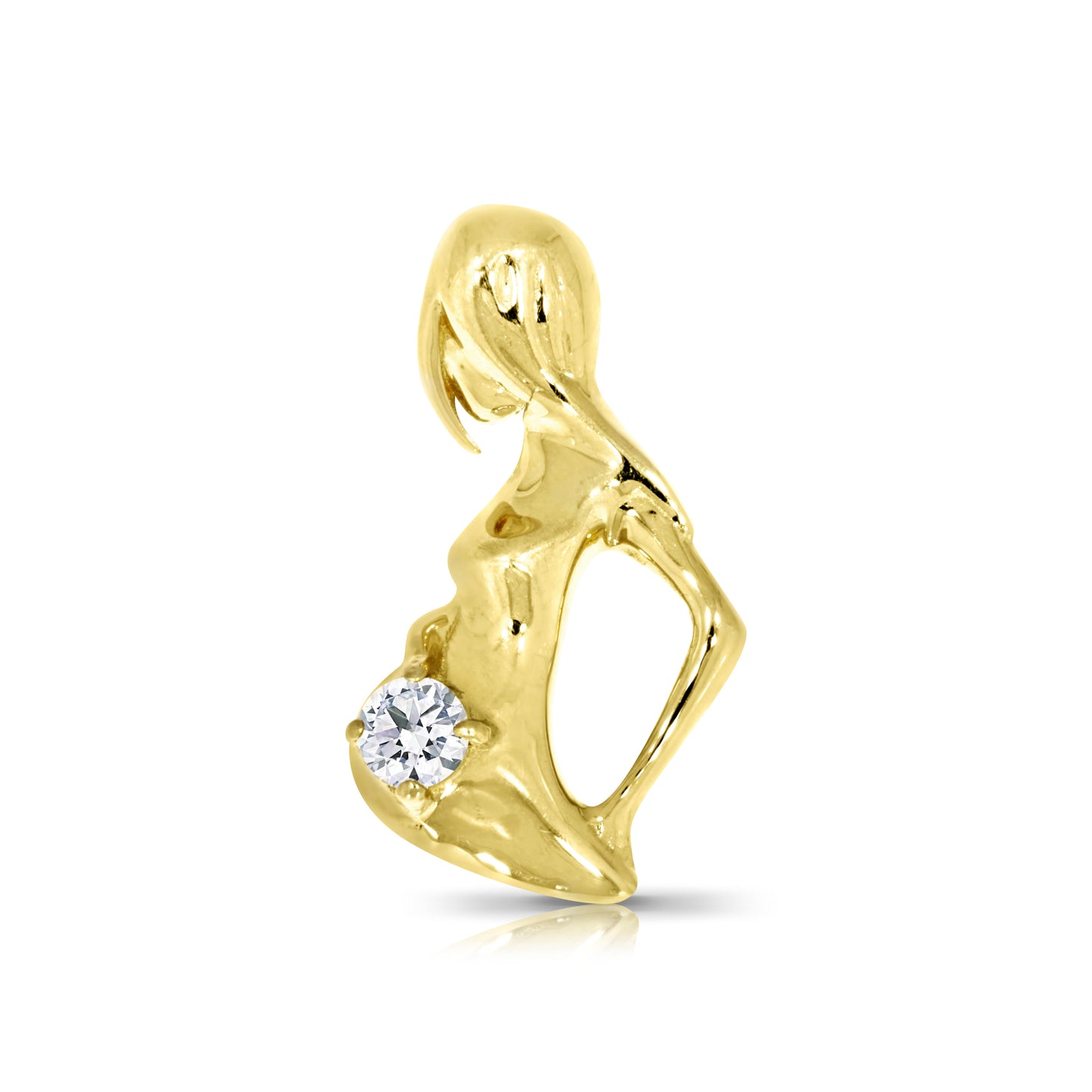 Pendentif de grossesse en diamant de 0,15 carat Baby Spirit