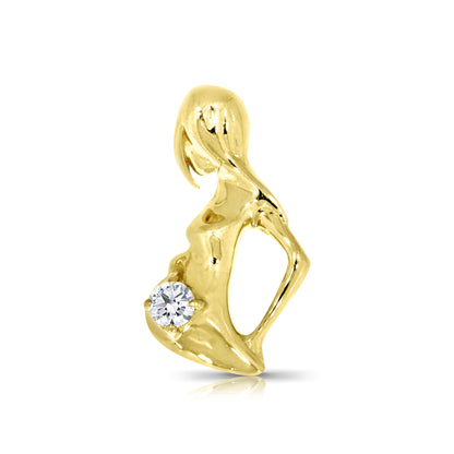 Pendentif de grossesse en diamant de 0,15 carat Baby Spirit