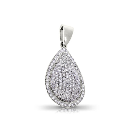 Discover the ethereal essence of the Lunar Tear silver pendant, adorned with radiant diamonds that symbolize clarity and resilience. Perfect for honoring life's tender moments or celebrating personal achievements.