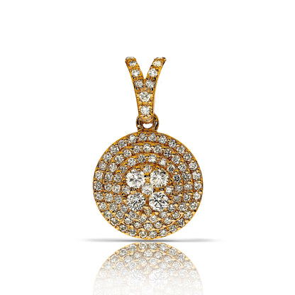 0,80 Karat Diamant-Kreis-Anhänger Cuatro Ojos
