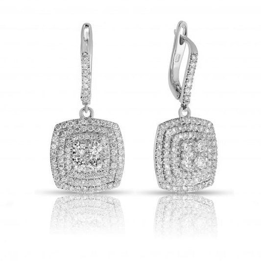 Gold Drop Earrings with Round Diamonds – Cascading Luminescence | Drop Earrings