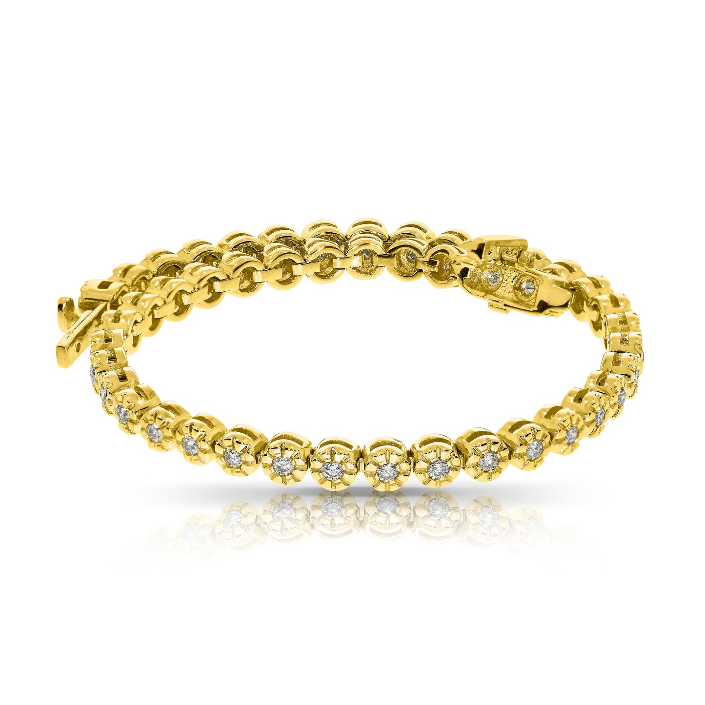 Gold Tennis Bracelet with Diamonds – Eternal Sparkle | Tennis Bracelets