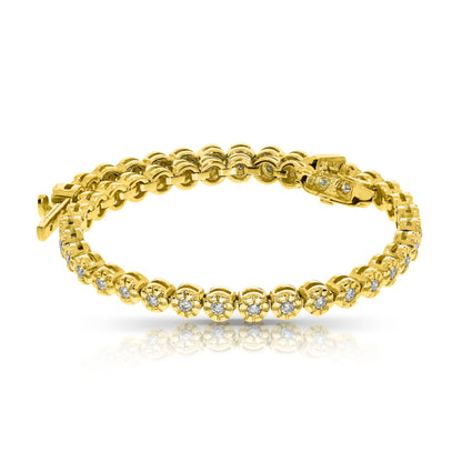 Gold Tennis Bracelet with Diamonds – Eternal Sparkle | Tennis Bracelets