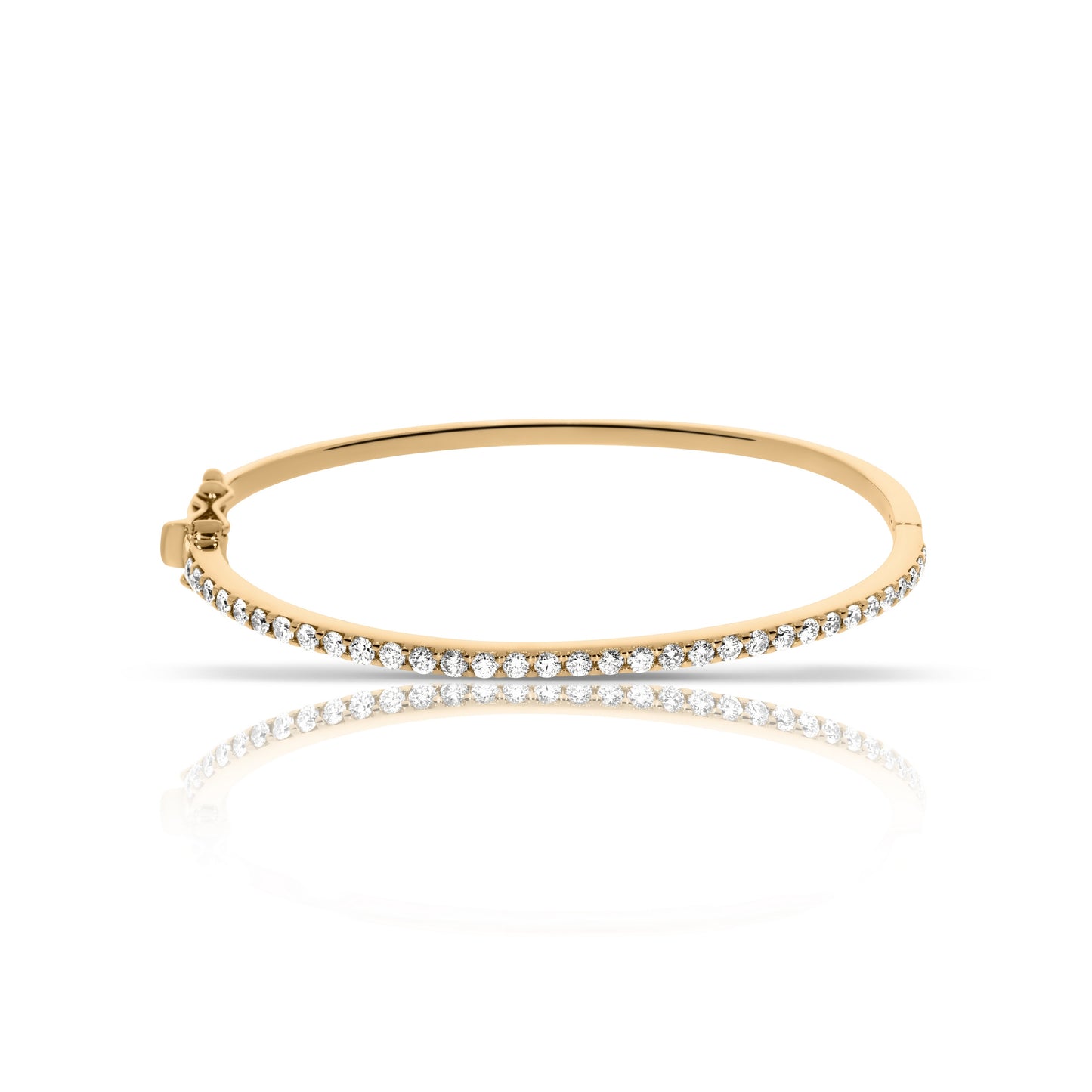 Diamond Bangle Bracelet – Starlit Crescent