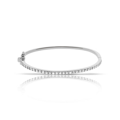 Diamond Bangle Bracelet – Starlit Crescent