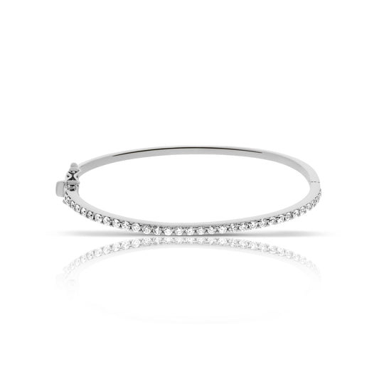 Diamond Bangle Bracelet – Starlit Crescent