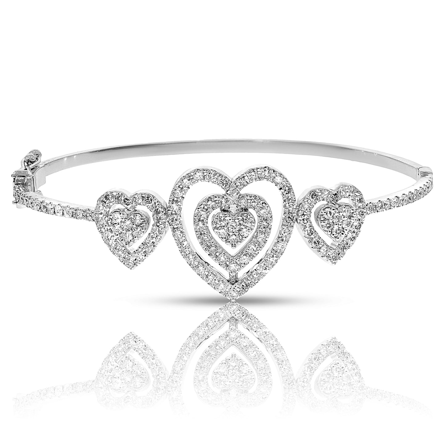 Diamond Bangle Bracelet – Eternal Hearts |