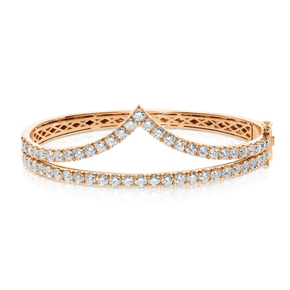 Diamond Bangle Bracelet – Lunar Embrace | Origins