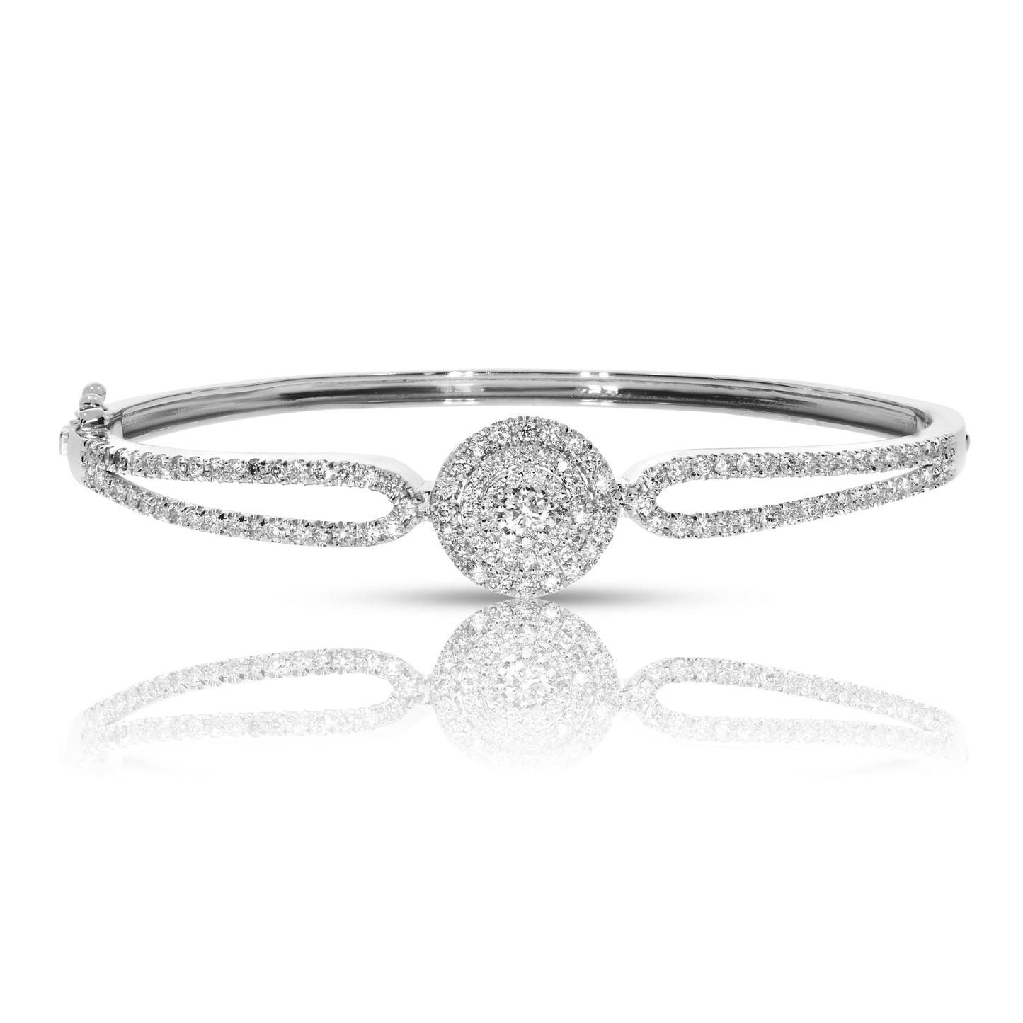 Bracelet jonc en diamant de 1,30 carat, ailes d'ange