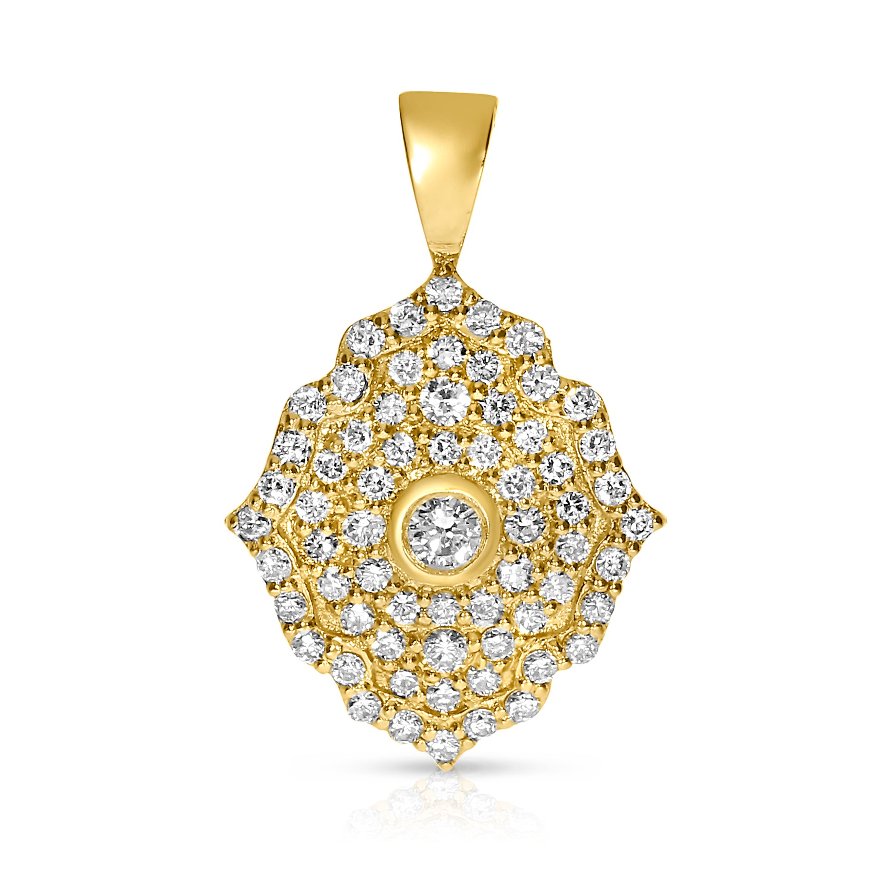 Embodying the serene allure of a moonlit evening, this exquisite gold pendant from the Nocturne collection is a masterpiece of celestial elegance. Ideal as a gift to commemorate a moment of personal achievement or as an eternal keepsake for those who revel in the night’s poetic whispers.