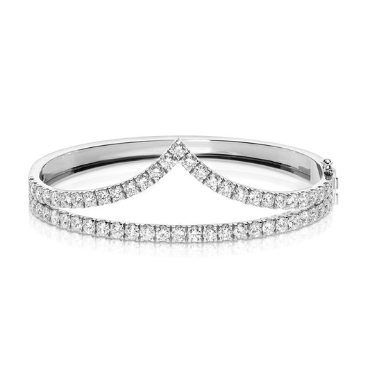 Diamond Bangle Bracelet – Lunar Embrace | Origins
