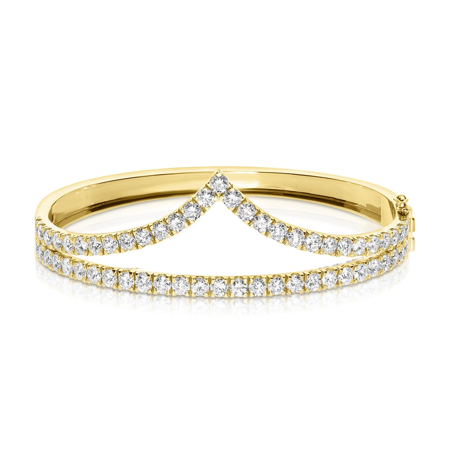 Diamond Bangle Bracelet – Lunar Embrace | Origins