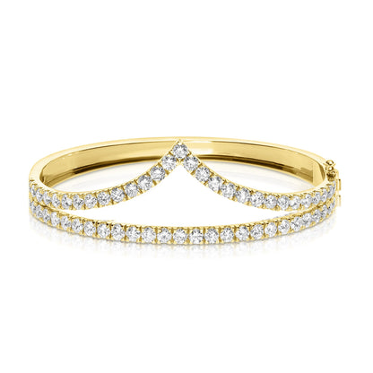 Diamond Bangle Bracelet – Lunar Embrace | Origins