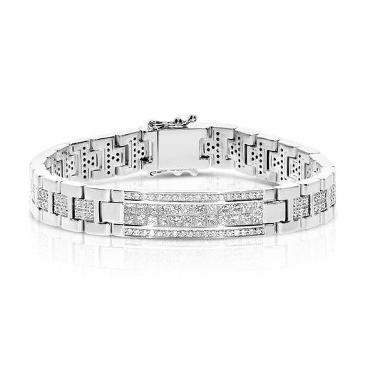 Gold Bracelet with Princess-Cut Diamonds – The Noble Constellation