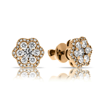 0,80 Karat Diamant-Ohrstecker Echte Aufrichtigkeit