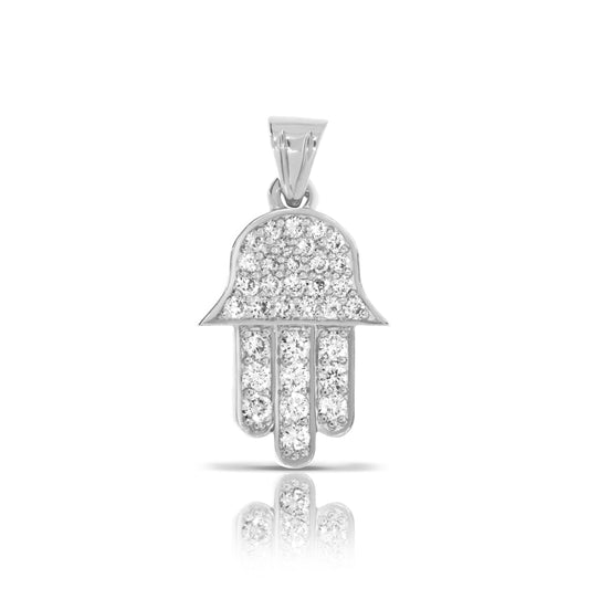 Gold Hamsa Pendant with Diamonds – Protective Radiance | Hamsa Pendants