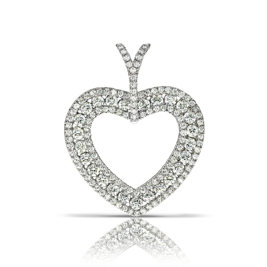 Pendentif cœur en diamant de 3,50 carats Lyra Love