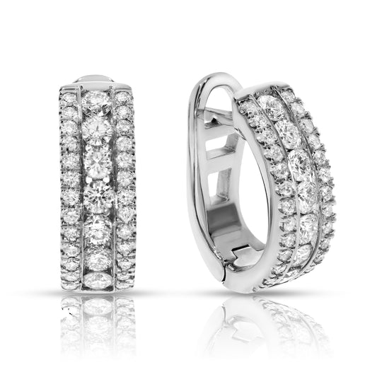 Earrings in Gold with Round Diamonds – Galactic Radiance | [Nocturne]