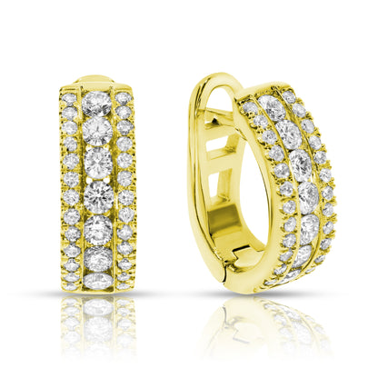 Earrings in Gold with Round Diamonds – Galactic Radiance | [Nocturne]