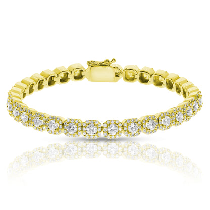 Bracelet in White Gold with Round Diamonds – Celestial Orbit |