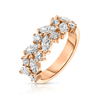 Eternity Ring in Gold with Marquise Diamonds – The Celestial Embrace