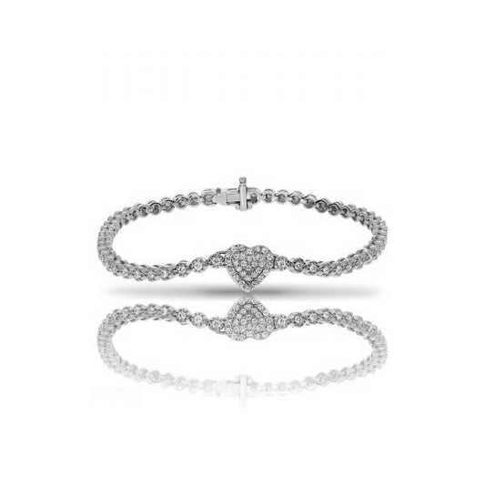 Gold Tennis Bracelet with Diamonds – Heart of Orion | Love Collection