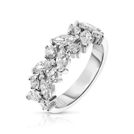 Eternity Ring in Gold with Marquise Diamonds – The Celestial Embrace